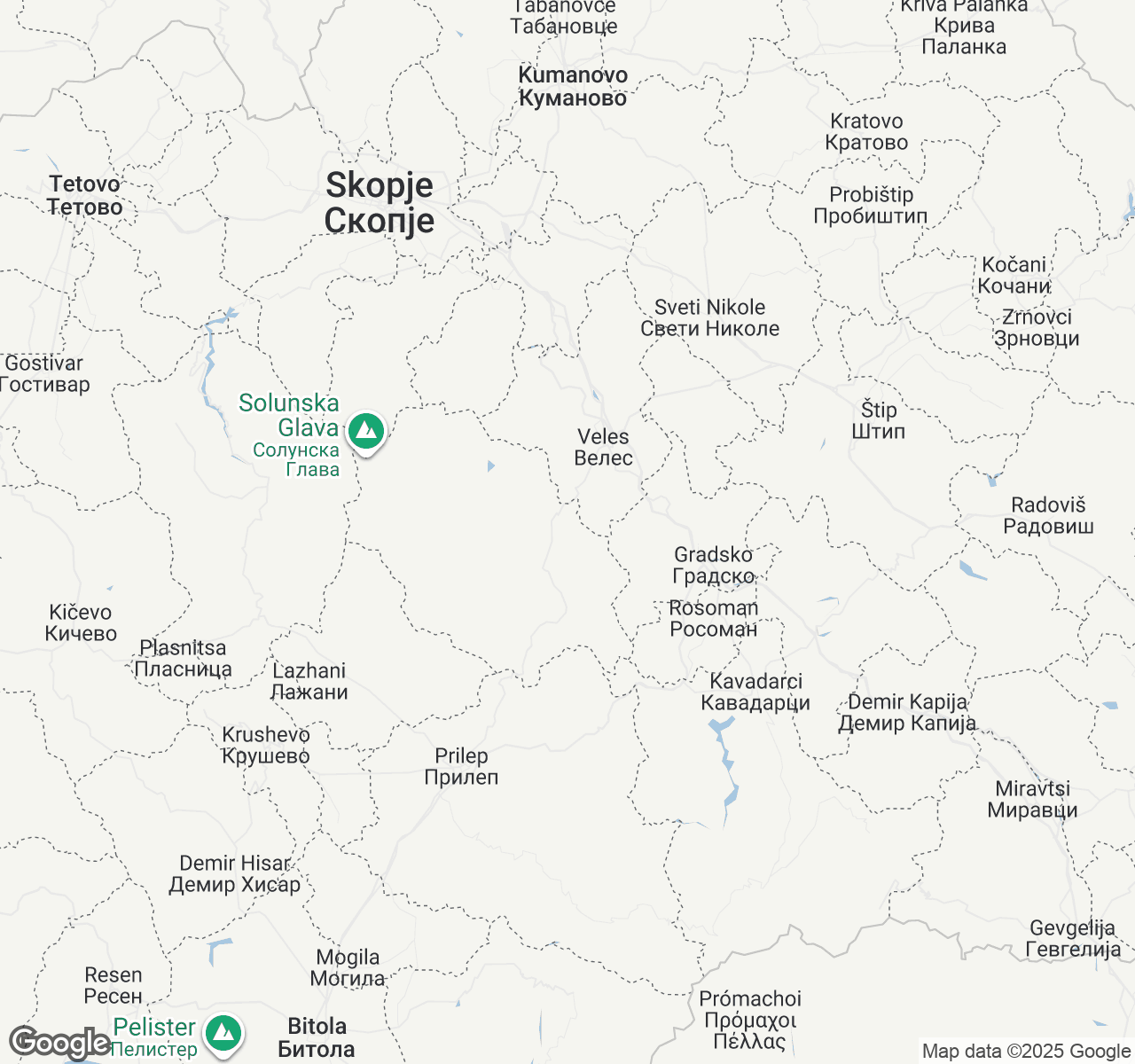 Map of North Macedonia